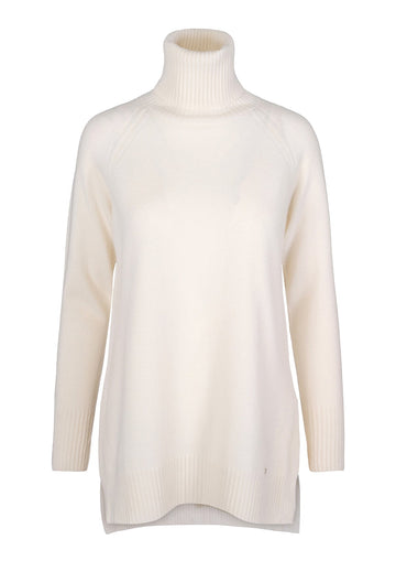 Abby merinoull genser med høy hals. – Off White