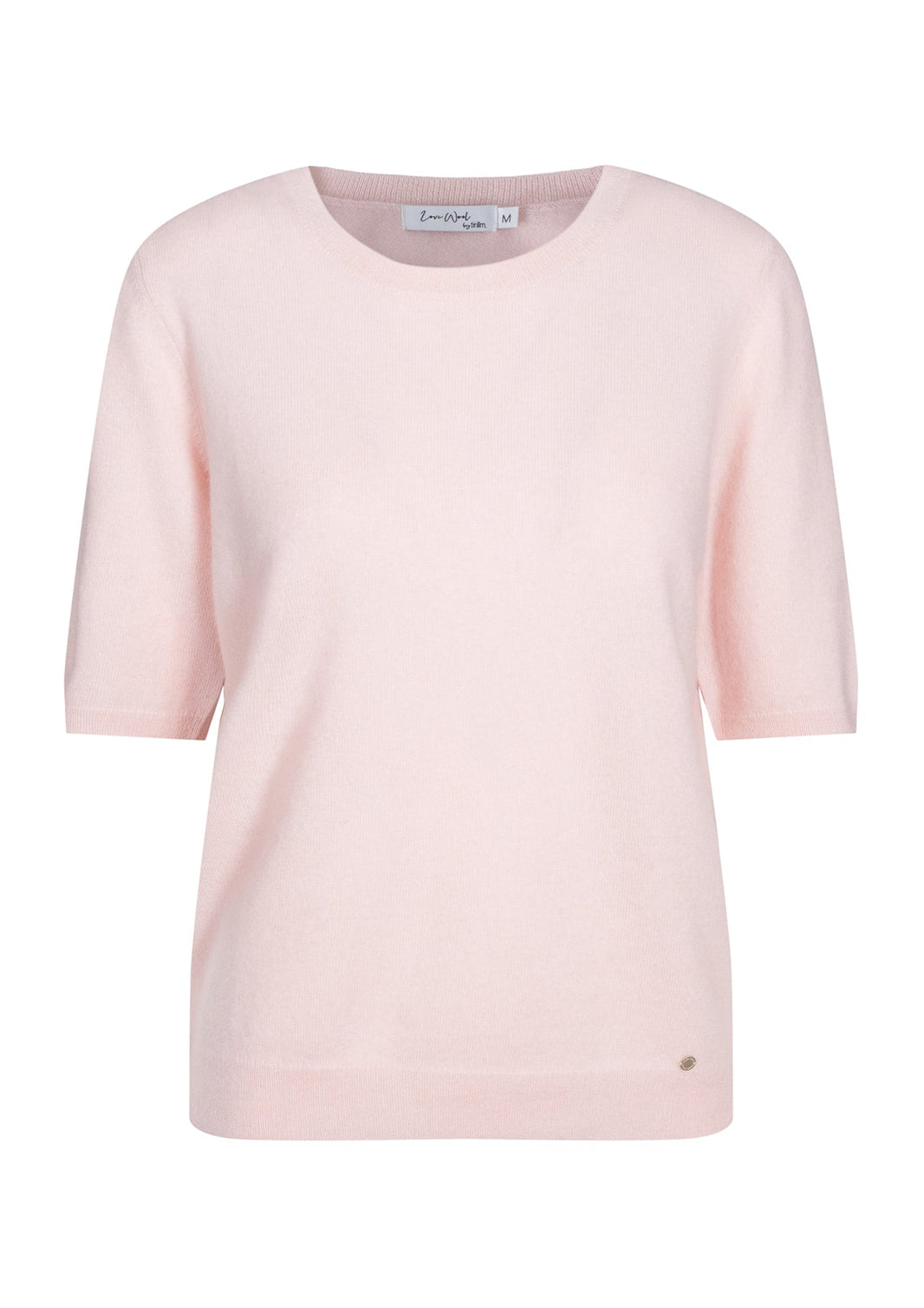 Alina kortermet cashmere genser, Lys Rosa