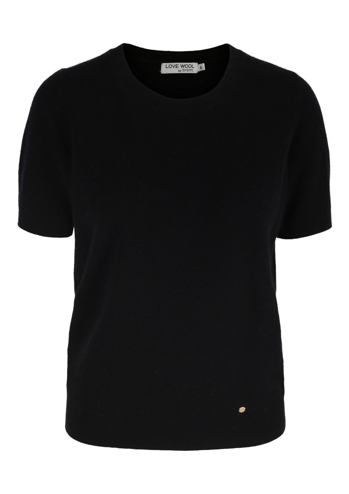 Alina kortermet cashmere genser – Sort