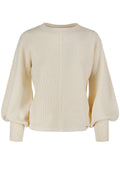 Alison merinoull genser med puffermer, Off White