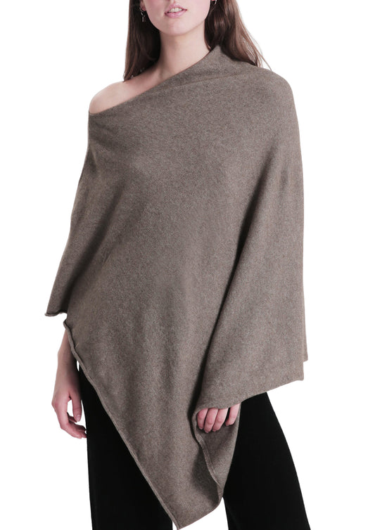 Anneli cashmere poncho, Sand melert
