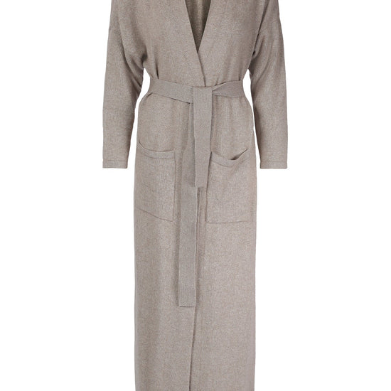 Camilla cashmere kåpe/ morgenkåpe – Beige melert