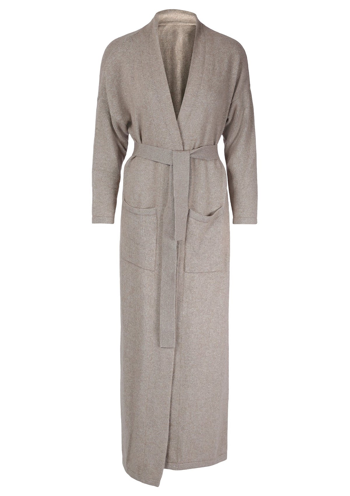Camilla cashmere kåpe/ morgenkåpe – Beige melert