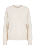 Cindy merinoull genser med fine detaljer. Off White
