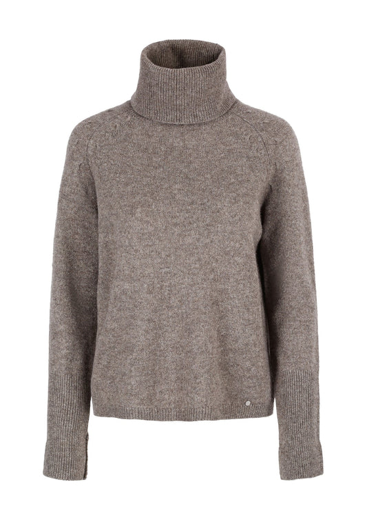 Cosy høyhalset chunky genser – Muldvarp