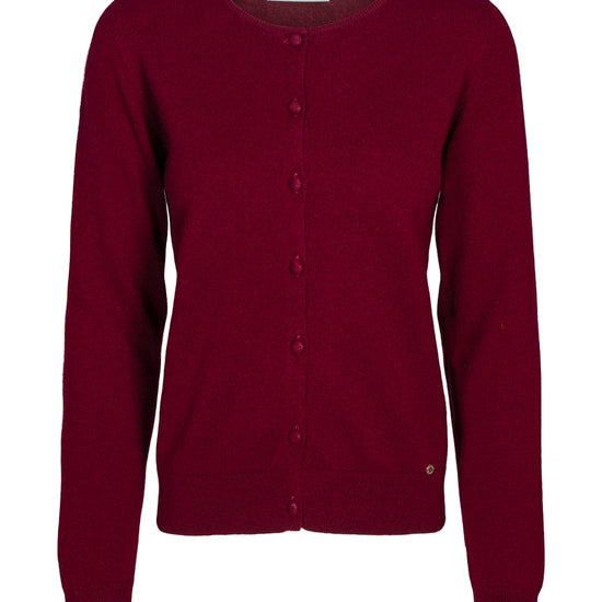 Emilie cashmere cardigan – Dyp burgunder