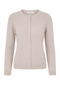 Emilie cashmere cardigan, Lys beigemelert