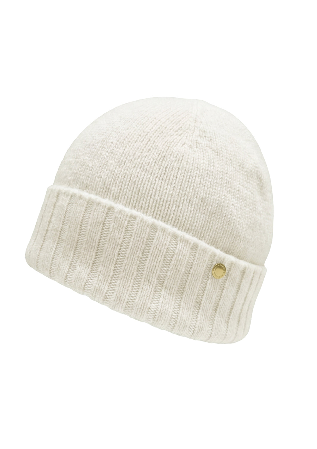 Hedda cashmere lue med oppbrett, Off white