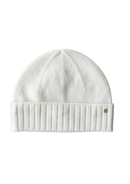 Hedda cashmere lue med oppbrett, Off white