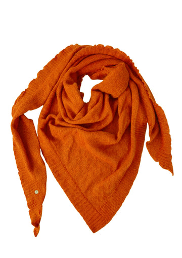 Palma cashmere trekant skjerf, Orangemelert