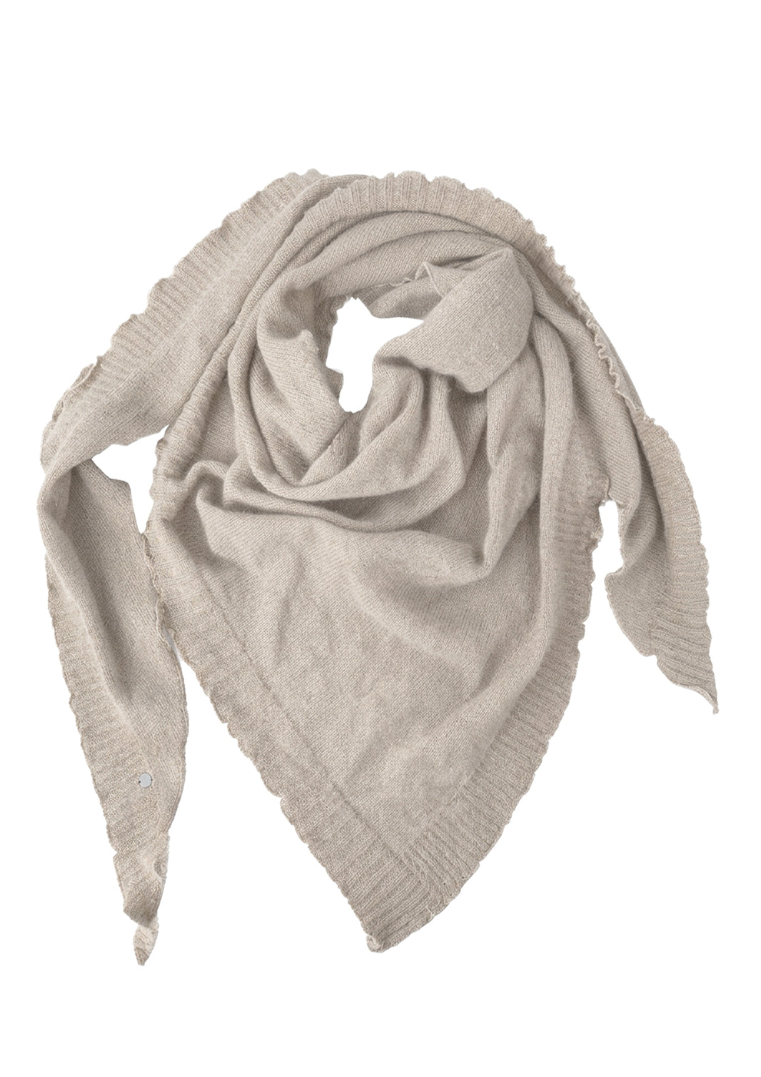 Palma cashmere trekant skjerf, Lys beigemelert