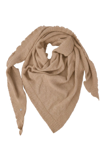 Palma cashmere trekant skjerf, Lys camelbeige