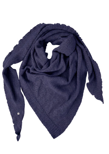 Palma cashmere trekant skjerf, Marineblå