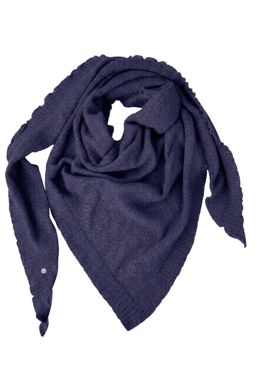 Palma cashmere trekant skjerf, Marineblå