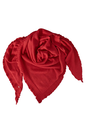 Palma cashmere trekant skjerf, Rød