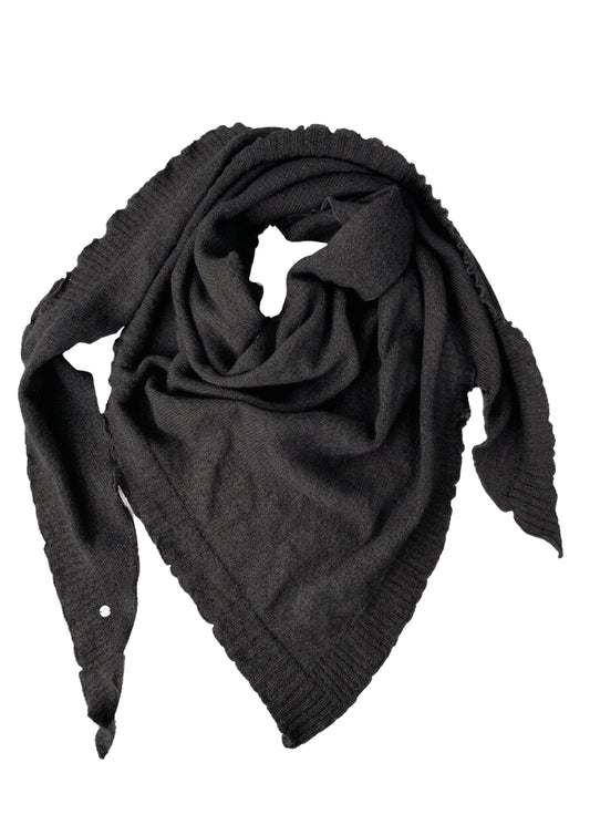 Palma cashmere trekant skjerf, Sort