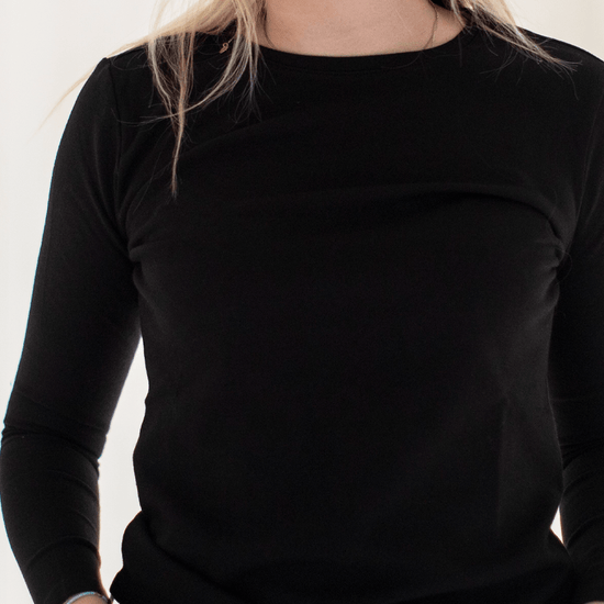 Sia langermet topp – Sort