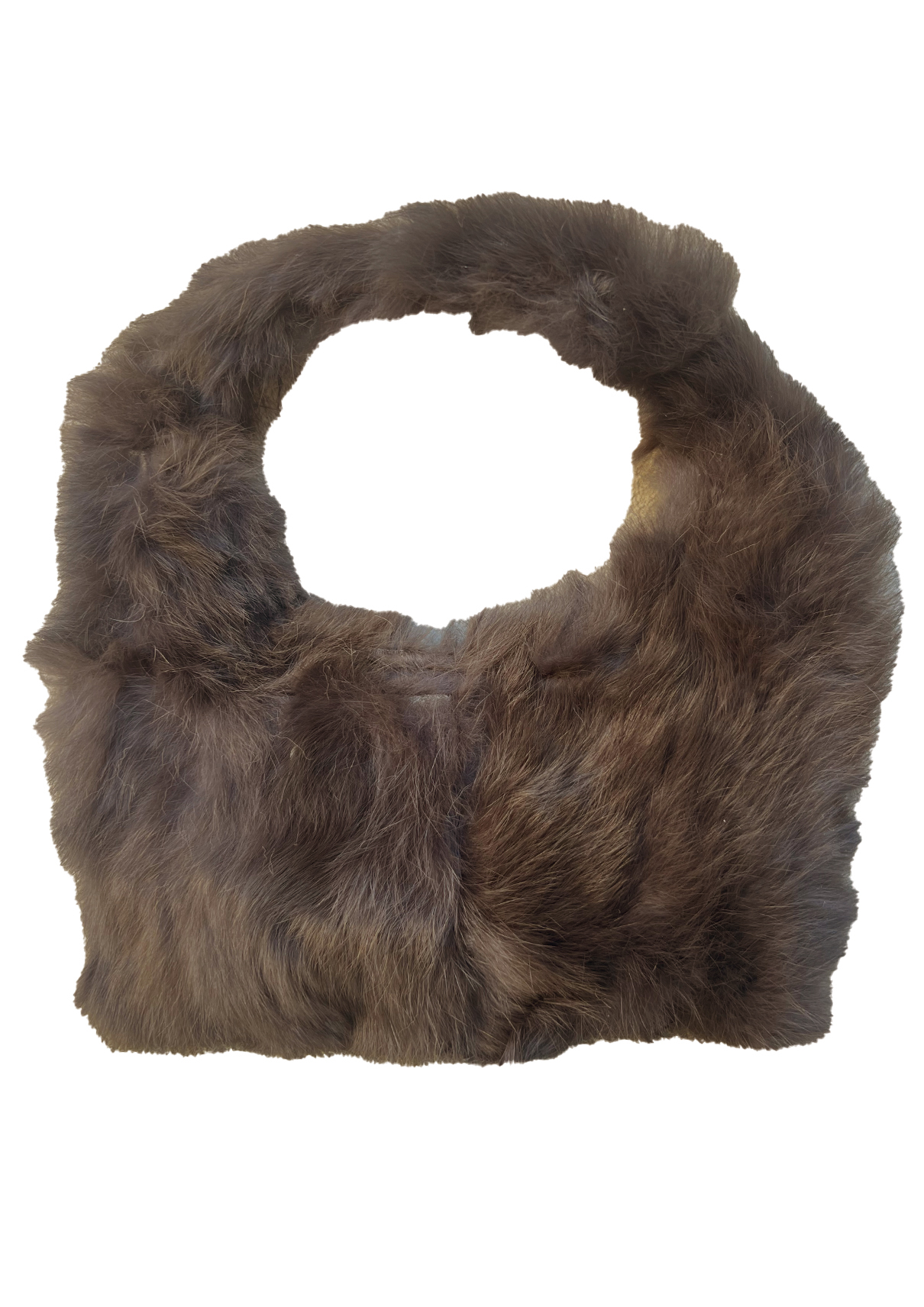 Lotte mørk brun kaninskinn