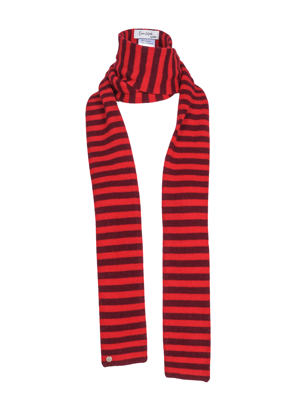 Pippi burgunder og røde striper